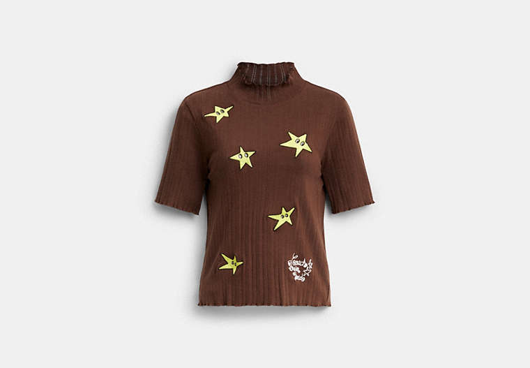 Coach | Brain Dead Graphic Pointelle Mockneck Top