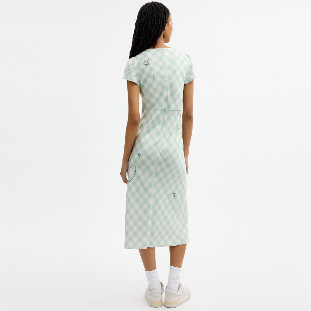 Coach | Brain Dead Embroidered Gingham Dress