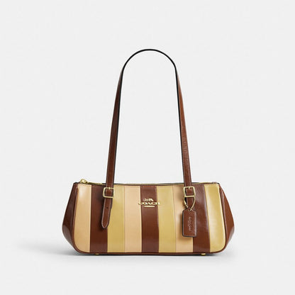 Asher Shoulder Bag With Striped Patchwork