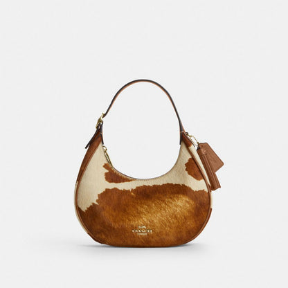 Emily Shoulder Bag In Haircalf With Cow Print