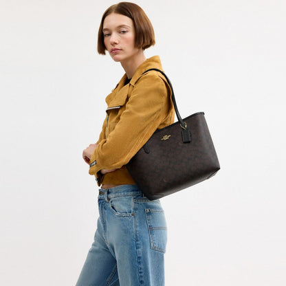 Medium City Tote Bag In Signature Canvas