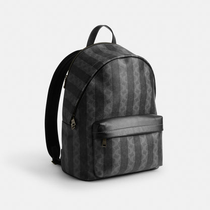 Taylor Backpack In Signature Canvas With Stripes