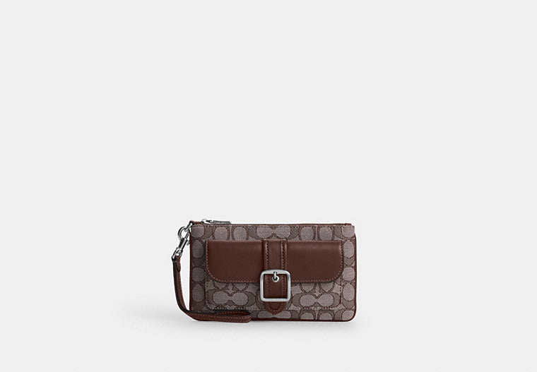 Ashton Wristlet In Signature Jacquard
