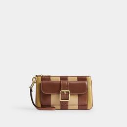Ashton Wristlet With Striped Patchwork