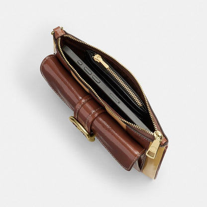 Ashton Wristlet With Striped Patchwork