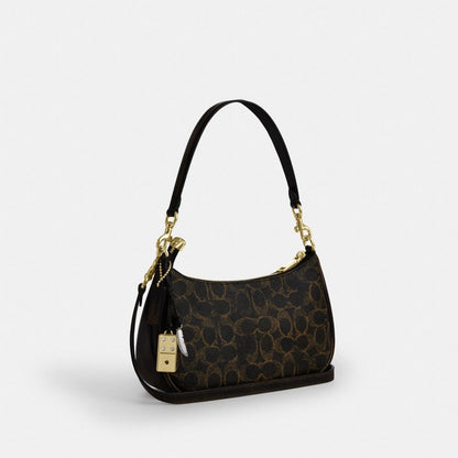 Teri Shoulder Bag In Loved Signature Canvas With Charms