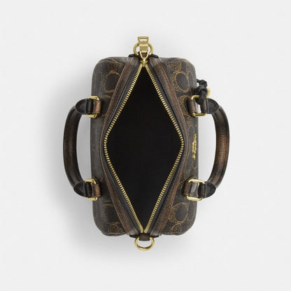 Mini Rowan Crossbody Bag In Loved Signature Canvas With Charms
