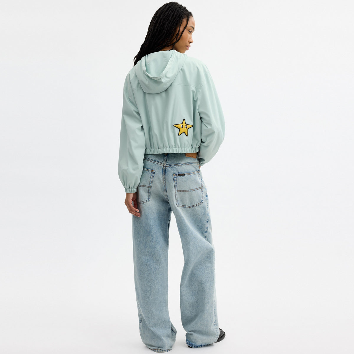 Coach | Brain Dead Star Cropped Windbreaker In Recycled Polyamide