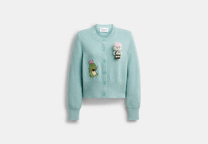 Coach | Brain Dead Plush Character Cardigan In Organic Cotton