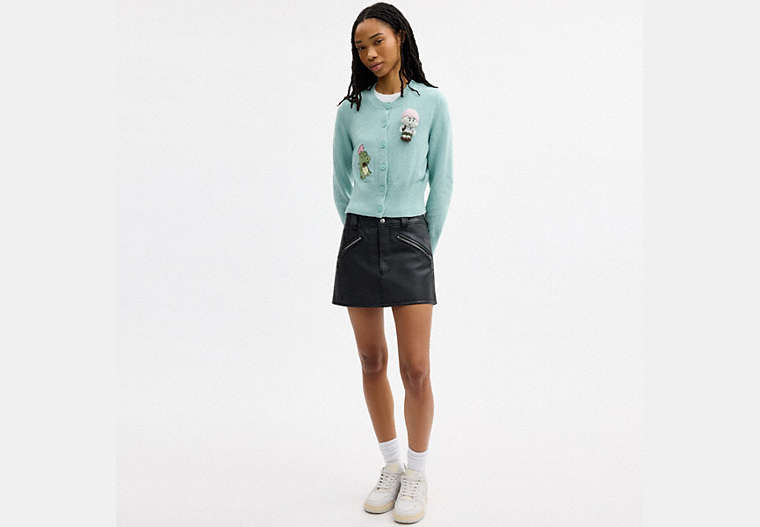 Coach | Brain Dead Plush Character Cardigan In Organic Cotton