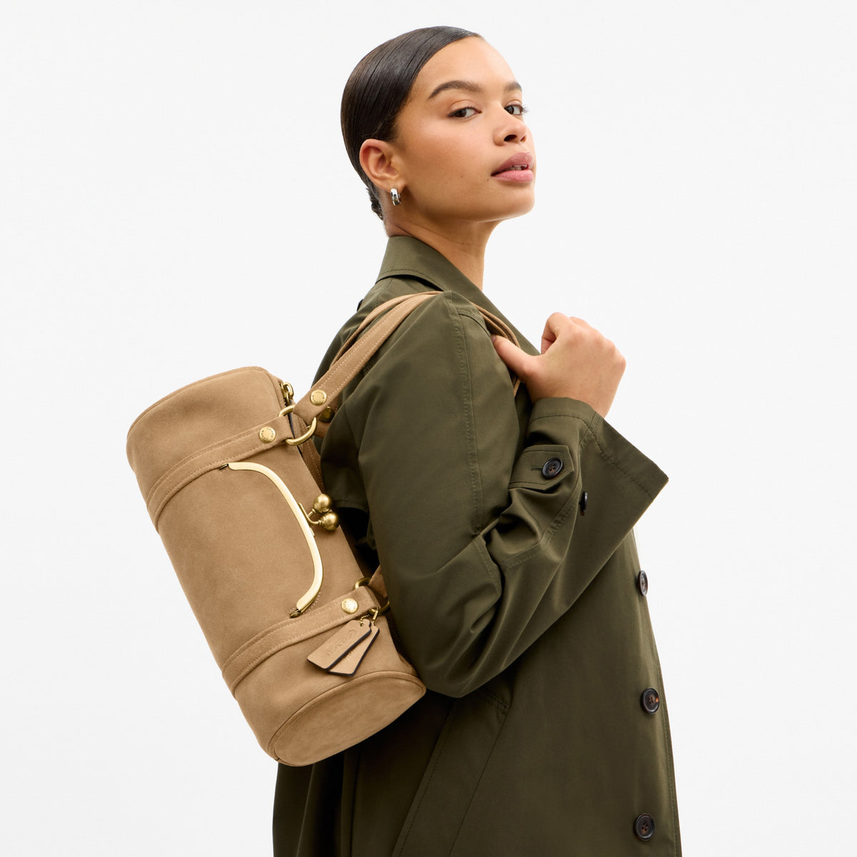Kisslock Barrel Bag