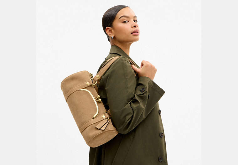 Kisslock Barrel Bag