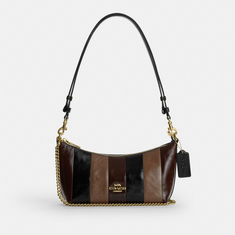 Caitlin Shoulder Bag With Striped Patchwork