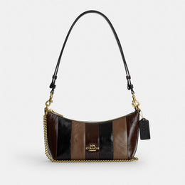 Caitlin Shoulder Bag With Striped Patchwork