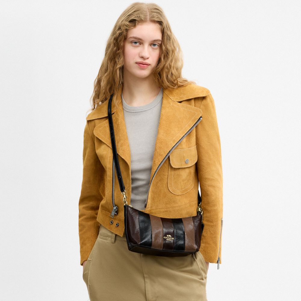Caitlin Shoulder Bag With Striped Patchwork