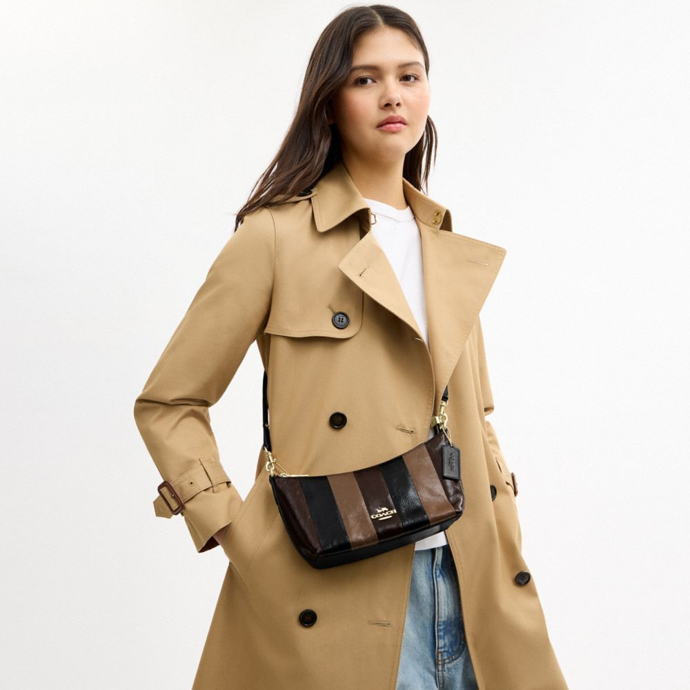 Caitlin Shoulder Bag With Striped Patchwork