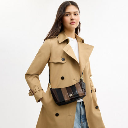 Caitlin Shoulder Bag With Striped Patchwork