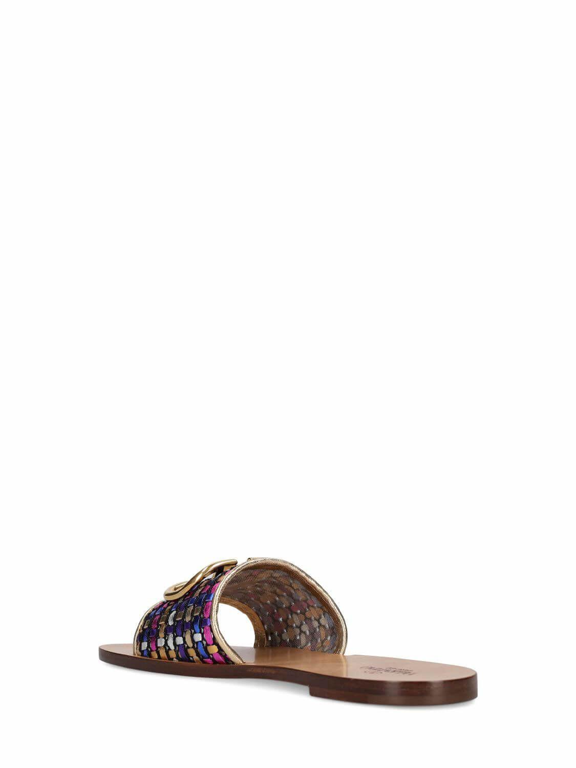 VALENTINO GARAVANI - 5mm Vlogo Cotton Flat Sandals