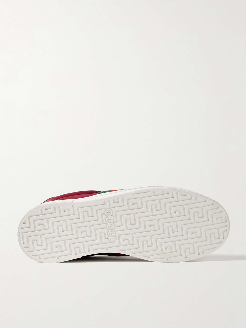 Ace Croc-Effect Leather and Webbing-Trimmed Twill Sneakers