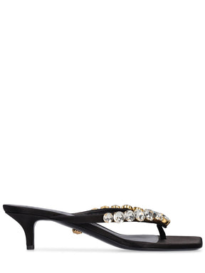 Versace 45mm Embellished satin sandals