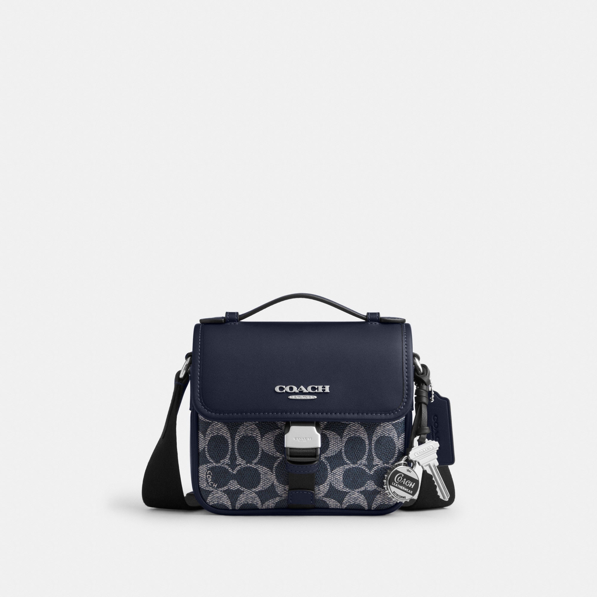 Racer Crossbody Bag In Signature Canvas With Charms