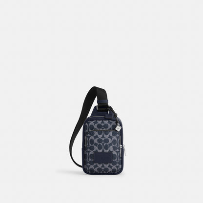 Racer Sling Pack In Signature Canvas With Charms