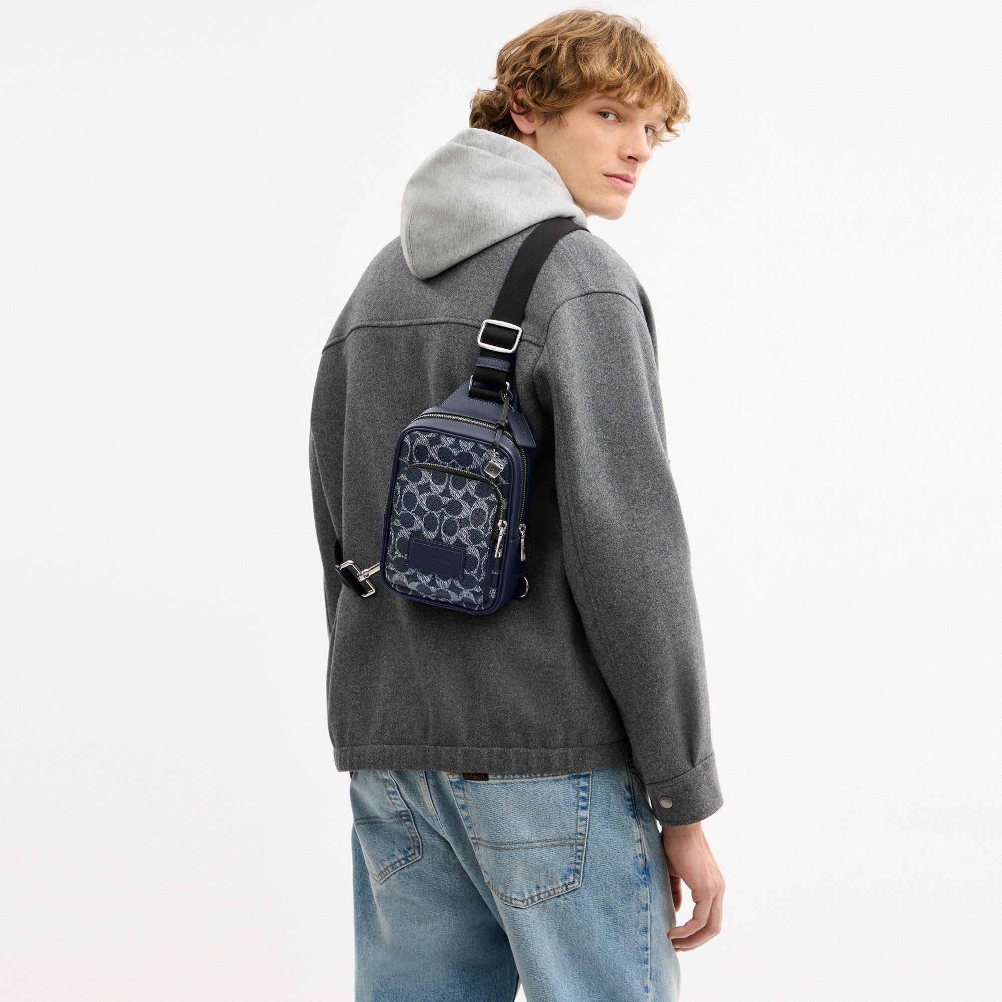 Racer Sling Pack In Signature Canvas With Charms
