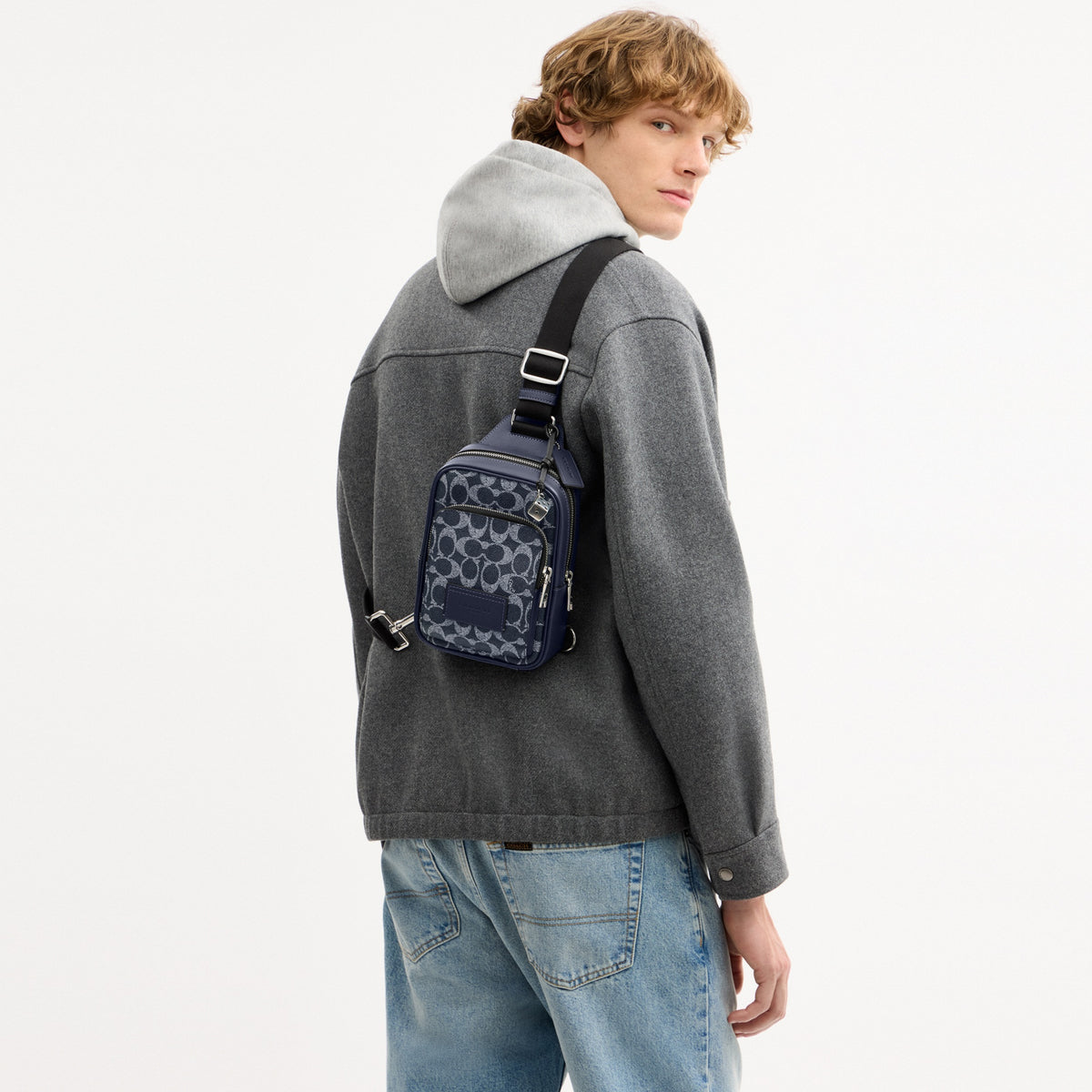 Racer Sling Pack In Signature Canvas With Charms