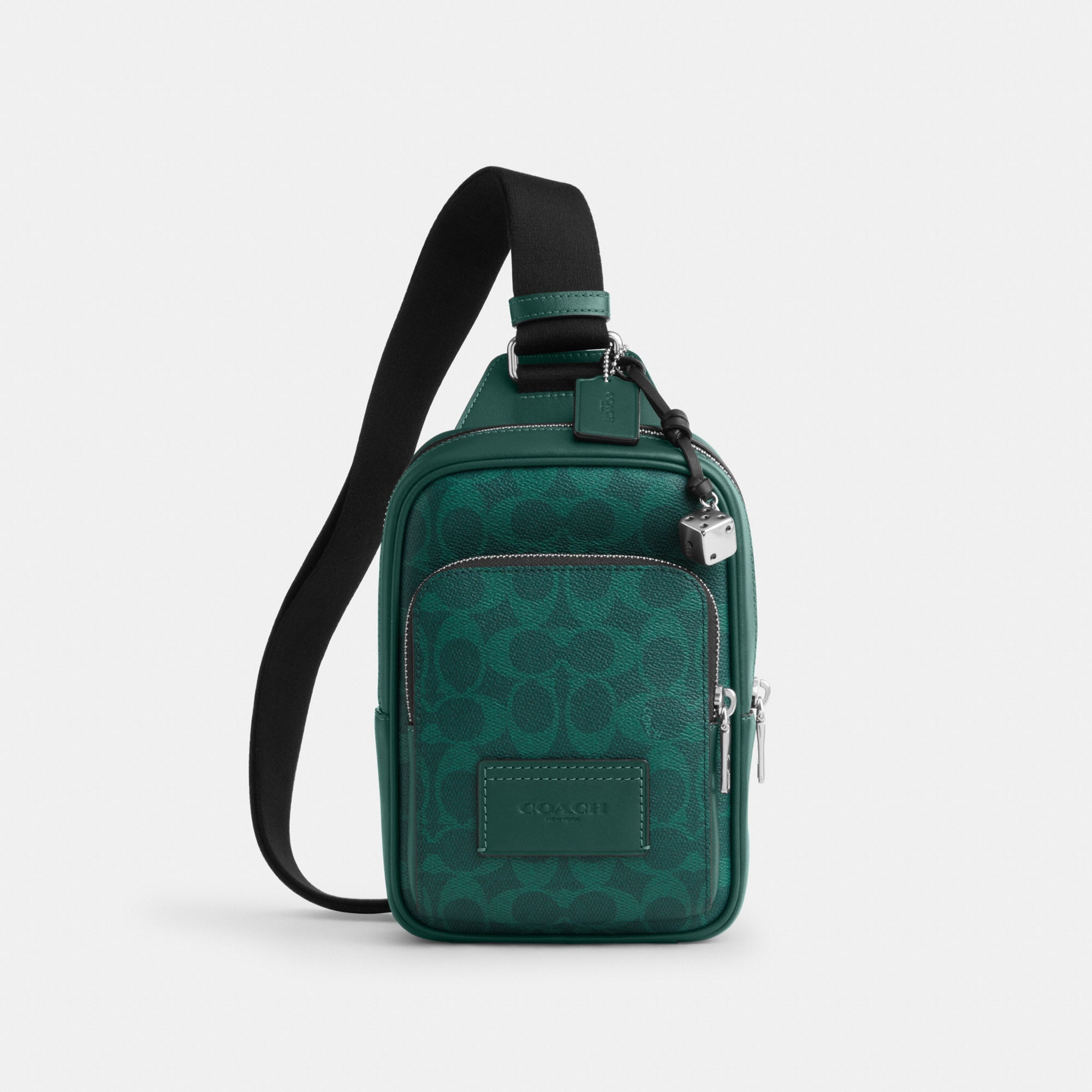 Racer Sling Pack In Signature Canvas With Charms