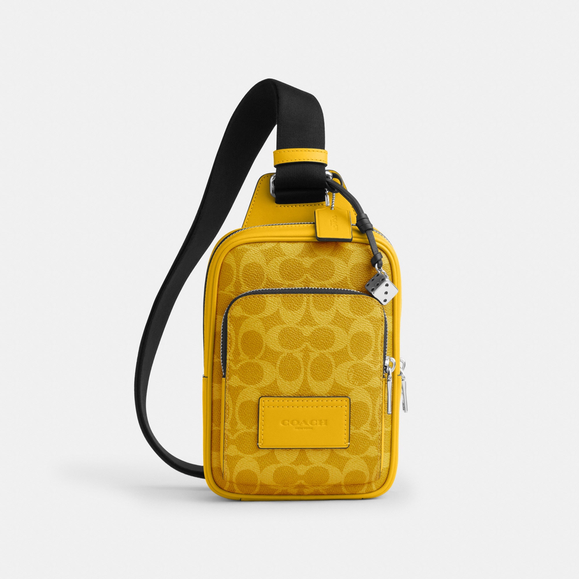Racer Sling Pack In Signature Canvas With Charms