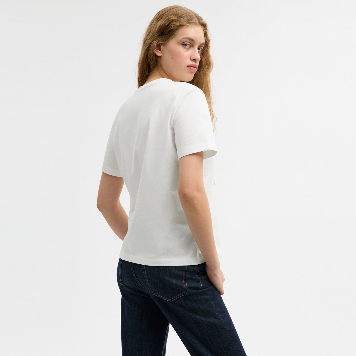 Floral Signature Square Classic T-Shirt In Organic Cotton