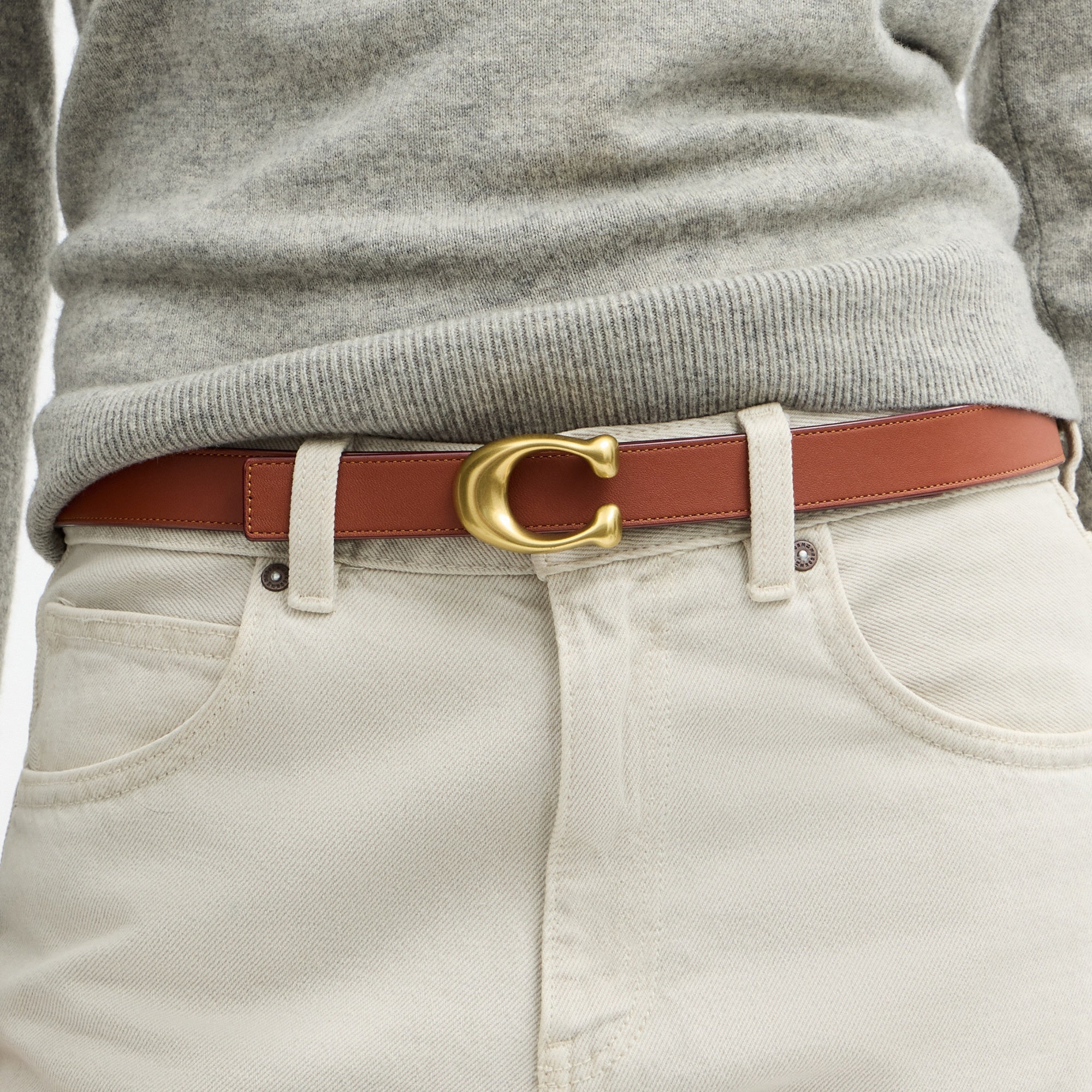 Sculpted C Buckle Reversible Belt, 25 Mm