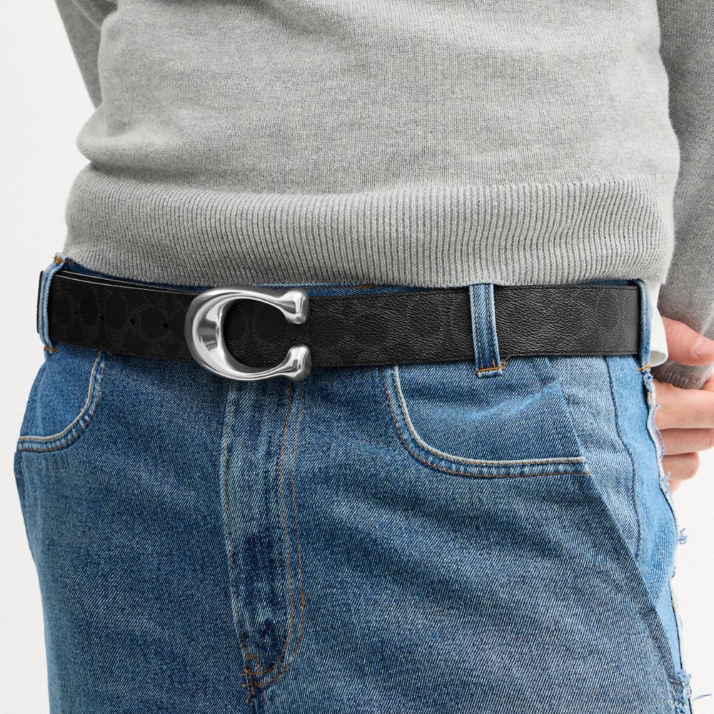 Sculpted C Buckle Reversible Belt, 38 Mm