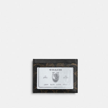 Slim Id Card Case In Signature Camo Print