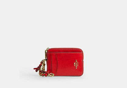 Zip Card Case With Bows