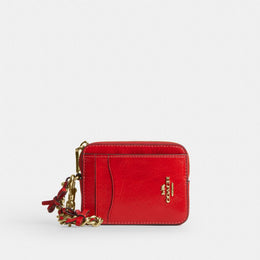 Zip Card Case In Signature Denim