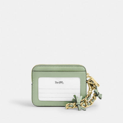 Zip Card Case In Signature Denim