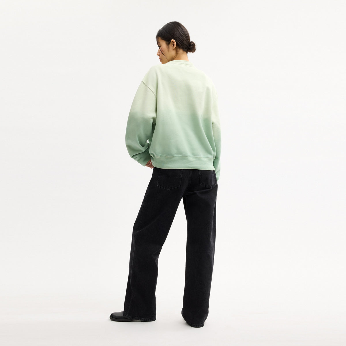 Ombre Sporty Crewneck Sweatshirt In Organic Cotton