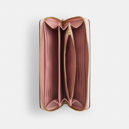 Long Zip Around Wallet In Signature Canvas