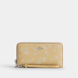 Long Zip Around Wallet With Floral Print