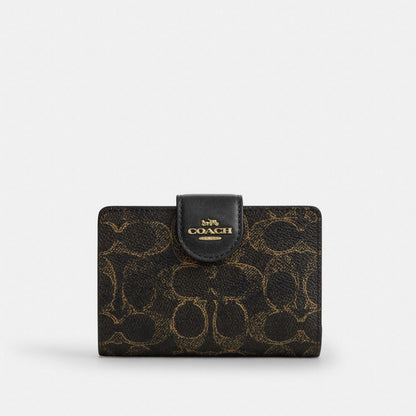 Medium Corner Zip Wallet In Loved Signature Canvas
