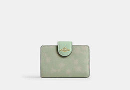 Medium Corner Zip Wallet With Floral Print