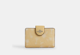 Medium Corner Zip Wallet With Floral Print