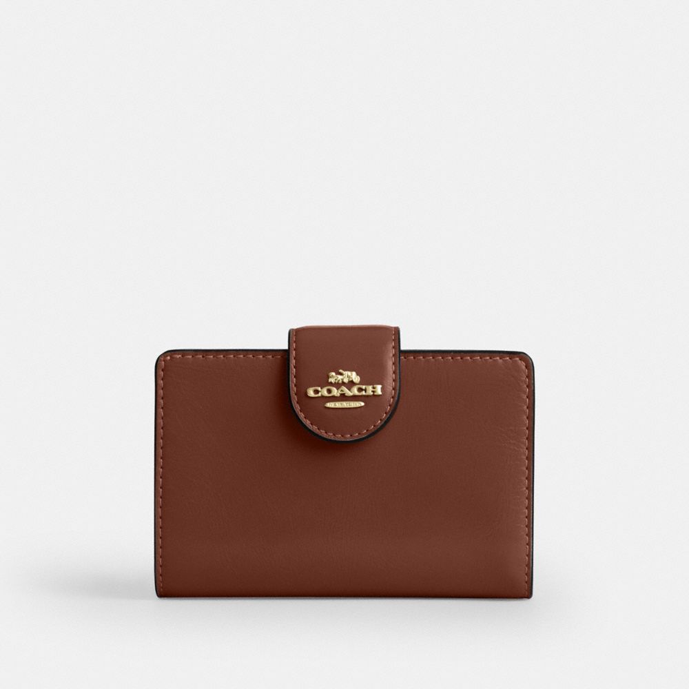 Medium Corner Zip Wallet With Gingham Print
