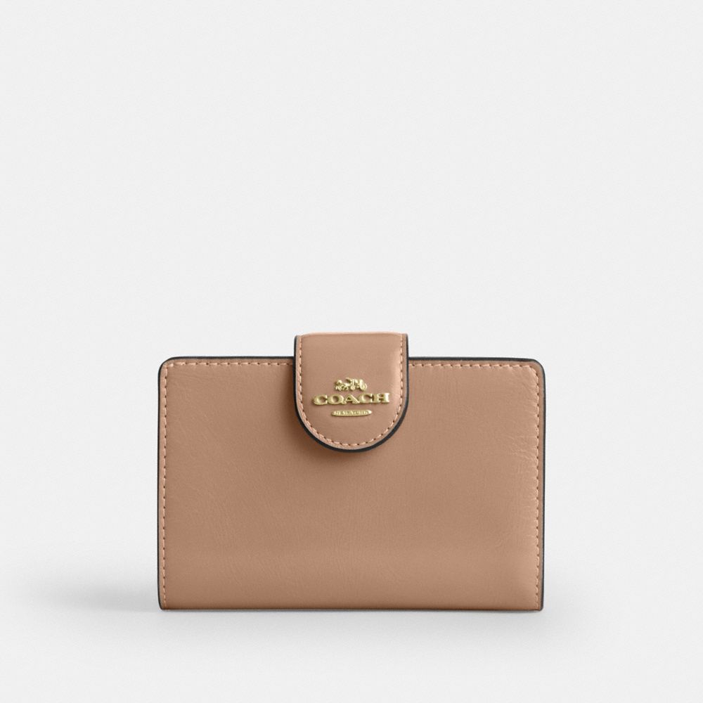 Medium Corner Zip Wallet With Gingham Print
