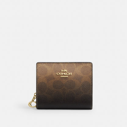 Snap Wallet In Signature Denim
