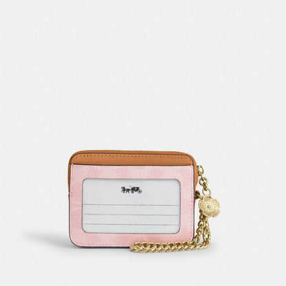 Zip Card Case In Signature Denim