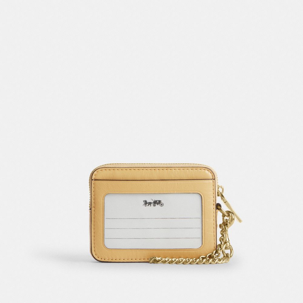 Zip Card Case In Signature Denim