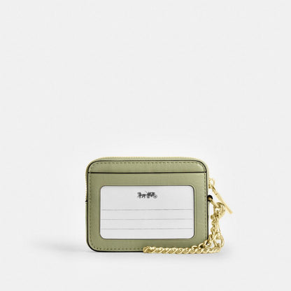 Zip Card Case In Signature Denim