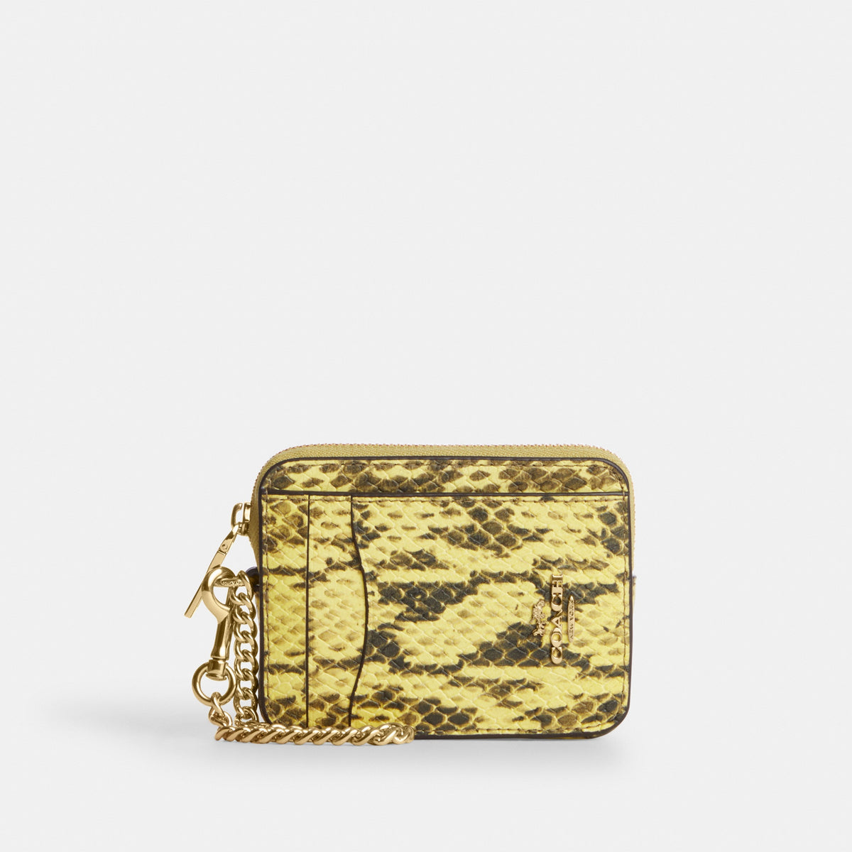 Zip Card Case In Signature Denim